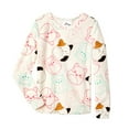thumbnail image 6 of SQUISHMALLOWS Girls’ 4-Piece Pajama Set - Long Sleeves T-Shirt and Pajama Pants, Ivory/Pink, 10, 6 of 7