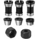 thumbnail image 1 of Portabrocas de broca de enrutador de 8 piezas, adaptador de abrazadera para máquina de corte de grabado + 2 tuercas para enrutador eléctrico de máquina de corte de grabado, 1 of 5