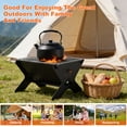 thumbnail image 5 of Portable Folding Charcoal Grill Heavy-Duty Compact BBQ & Firepit with Open Grate for Even Heating, Lightweight for Camping, Backyard, Patio, Picnic & Outdoor Bonfire Cooking, 5 of 5