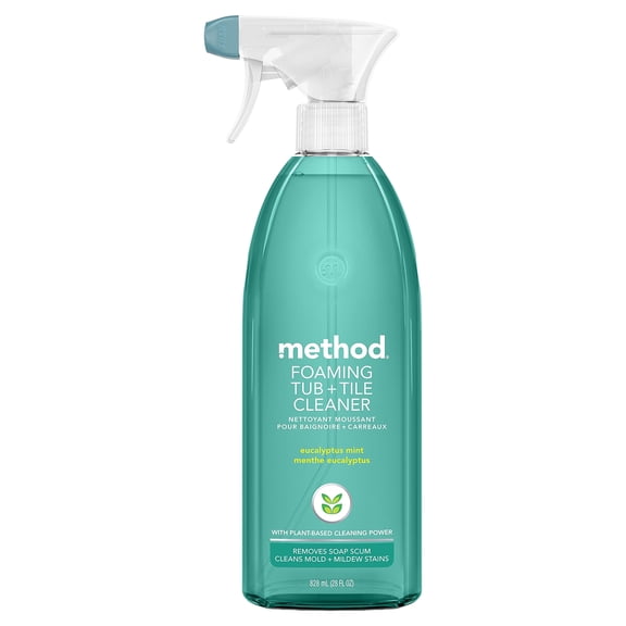 Method Foaming Tub And Tile Cleaner Eucalyptus Mint - Foam Spray - 1 Pack, 28 Ounce