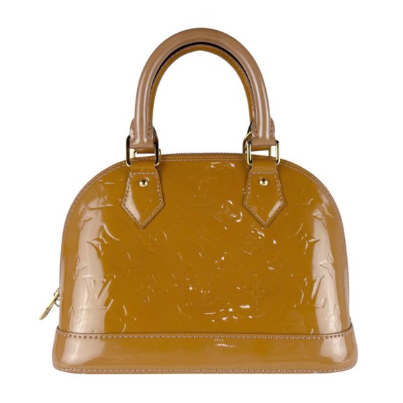 Pre-Owned Louis Vuitton LOUIS VUITTON Alma BB Monogram Vernis Handbag, Rose Velour, Women's,...