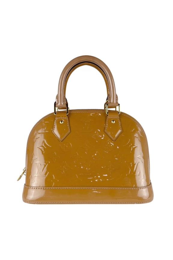 Pre-Owned Louis Vuitton LOUIS VUITTON Alma BB Monogram Vernis Handbag, Rose Velour, Women's,...