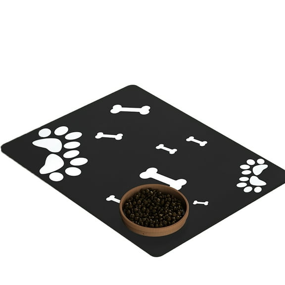 Tiberpet Dog Feeding Mat Absorbent Pad for Food and Water Bowls, Leak-Proof, Quick Drying, Washable