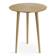Kate and Laurel Sancia Modern Side Table, 15 x 15 x 20, Gold, Sand Casted Iron Table For Display and Storage