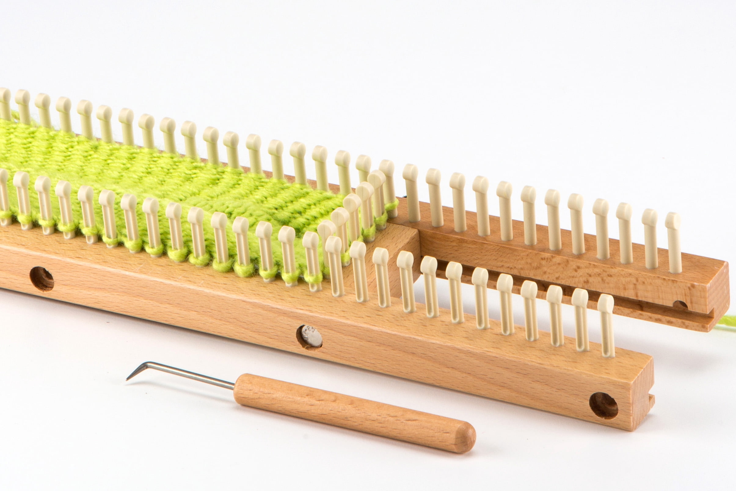 Authentic Knitting Board All-n-One Knitting Loom, 104 pegs, Wood Adjustable Knitting Loom