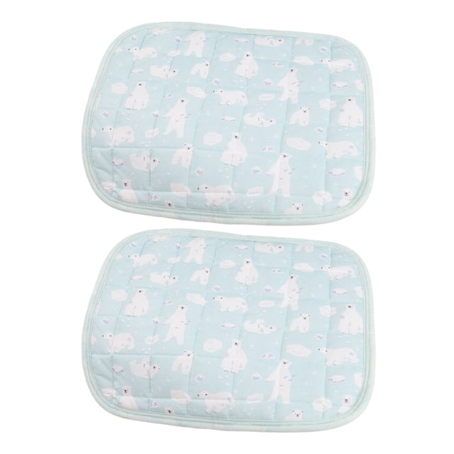 Methold Alfombrilla de refrigeración para mascotas de 2 piezas, almohadillas refrescantes antideslizantes con estampado elástico, cojines lavables Suministros para perros Verde Methold PT004014-01