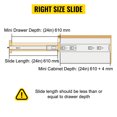 thumbnail image 6 of SKYSHALO Heavy Duty Drawer Slides 24" Length, Locking Drawer Slides 500lbs Load Capacity Long Full Extension Drawer Slide 1 Pair Side Mount Ball Bearing Drawer Glides Push to Open Drawer Runners Rail, 6 of 9