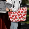thumbnail image 7 of Xecao Strawberries for versatile beach bag for women includes zipper pockets and waterproof material, ideal for vacations and adventures., 7 of 7