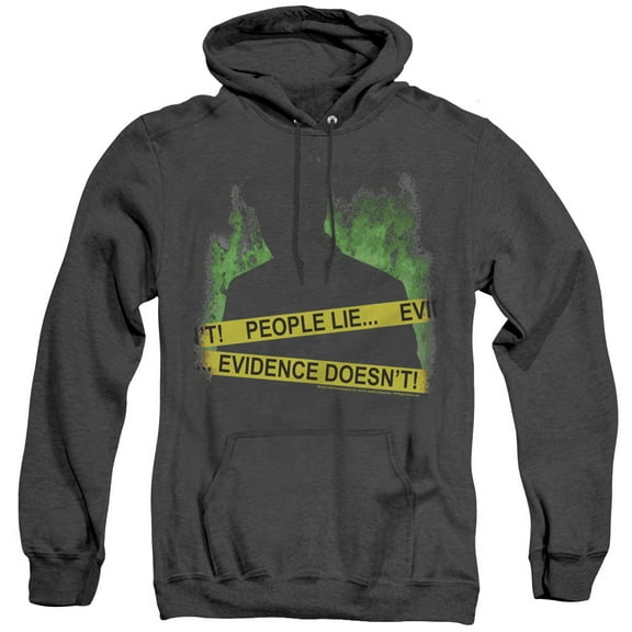 Csi People Lie Adult Heather Hoodie Sweatshirt Black