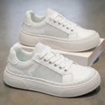 thumbnail image 5 of Men's Light Blue Mesh Breathable Platform Sneakers, Casual Summer Low-Top Shoes, 5 of 10