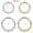 Gold Style 1, variant on 16G Stainless Steel Hoop Septum Ring Hinged Clicker Nose Piercing Jewelry 8-10mm-Style 1-Silver-8mm