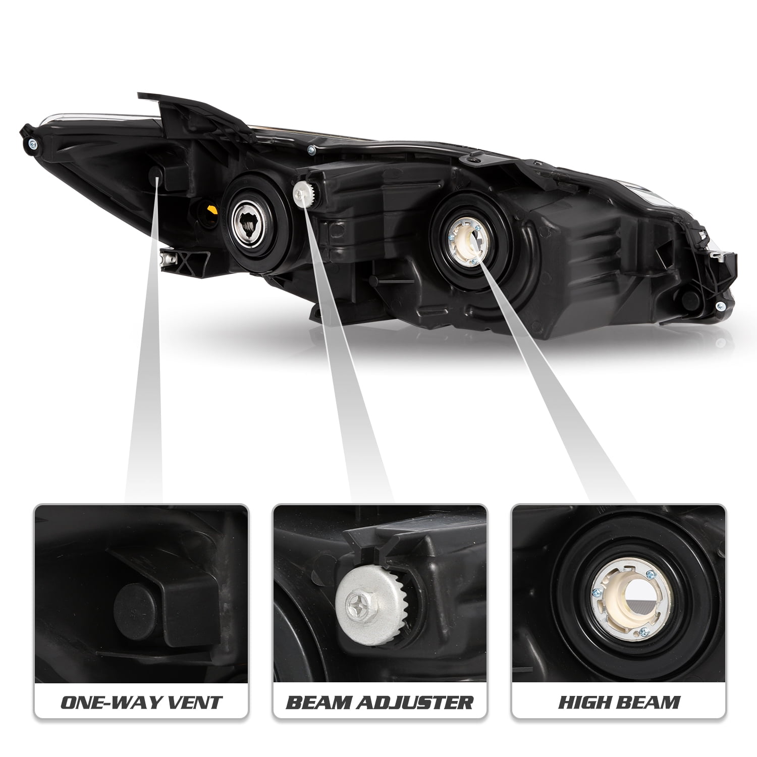 For 2015 2016 2017 Toyota Camry Projector Headlights Assembly Pair