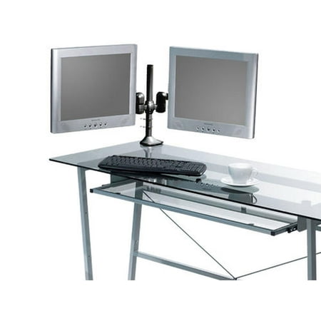 Tilt Swivel Dual Monitor Desk Mount Bracket Max 18 Lbs Per Arm