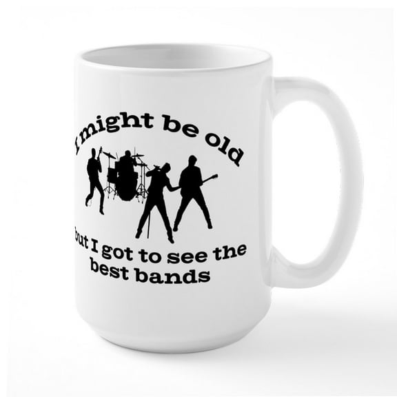 CafePress - I Got To See The Best Bands Mugs - 15 oz Ceramic Large White Novelty Mug