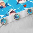 thumbnail image 4 of Feelyou Cartoon Shark Black Out Curtains for Boys Girls Kids, Ocean Cute Marine Wildlife Curtains Pack of 2 (42x63 Each), Blue, 4 of 6
