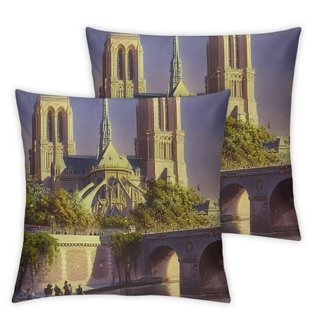 

WGOD Short Plush Pillowcase Set of 2 All Year Round Use Home Furnishing 2 Pieces Pillow Cover Standard Size Heat Transfer Printing Invisible Zipper Skin-Friendly Fabric 22x22in
