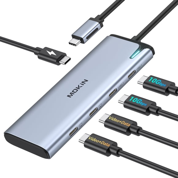 Hub USB C a USB C, monitor dual 4K @60Hz DP, modo alternativo, 100 W PD