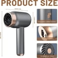 thumbnail image 2 of Cordless Rechargeable Hair Dryer With 3 Speeds And Heat Settings Portable Wireless Blow Dryer For Travel Home Gift, G, 2 of 7