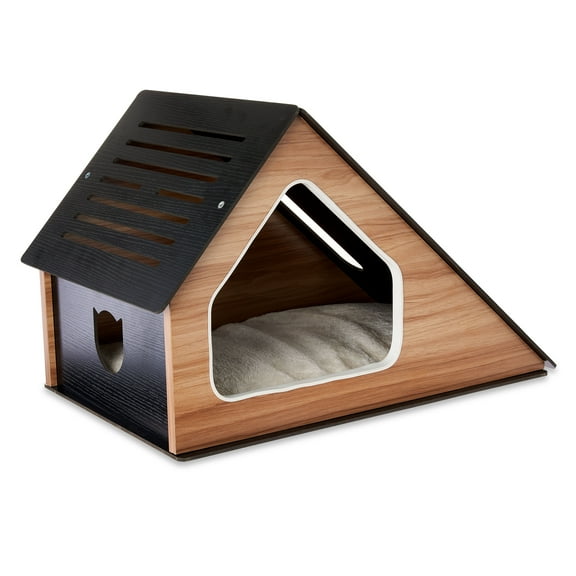 Vibrant Life Modern Cat Condo with Sisal Scratching Pad & Washable Mat