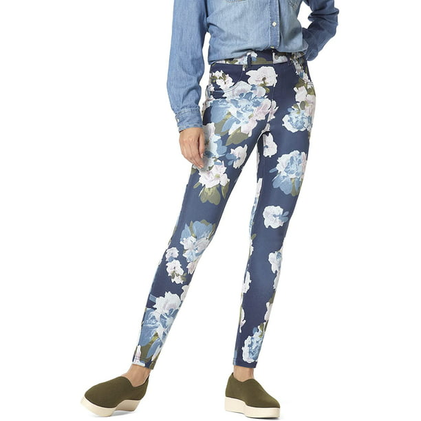 HUE Womens Ultra Soft High Waist Denim Leggings X-Large Dreamy Floral -  Walmart.com
