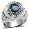 thumbnail image 1 of Bague en Acier Inoxydable Poli avec Synthétique pour Homme en Montana - Taille 13, 1 of 1
