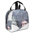 thumbnail image 2 of Disketp Watercolor Winter Landscape For Christmas for Insulated Lunch Bag for Women and Men, Perfect for Work, Hiking, Picnic, 2 of 8