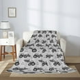 thumbnail image 2 of Sigee Gray Tractor for Flannel Blanket - Ultra-Soft, Warm and Cozy, Perfect for Couch, Bed, or Travel-60"x50", 2 of 6