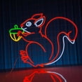 thumbnail image 3 of Handmadetneonsign Squirrel Hold Acorn Neon Sign, Squirrel Animal Wall Art Decor, Kids Room Wall Decor, 3 of 5
