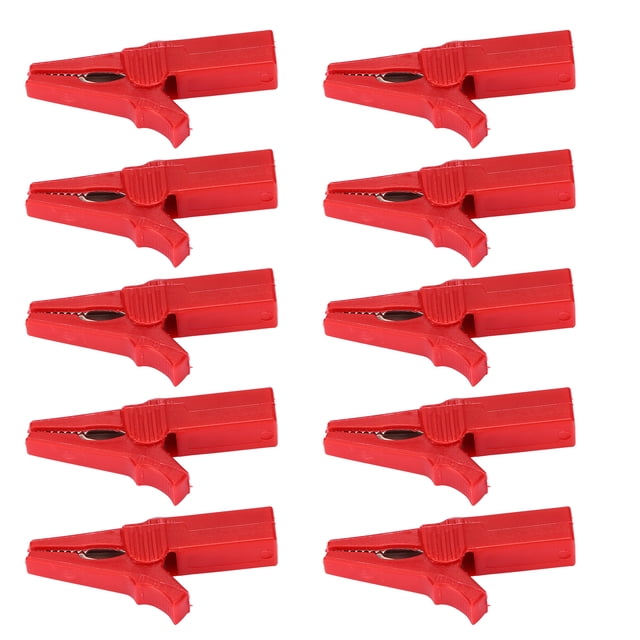 Battery Clamp Battery Test Clamp Electric Test Clip Booster Clamp 10PCS Battery Clamp 4mm Banana Jack Rear Brass Nickel Plated Full Protection For Ships RVs Trucks