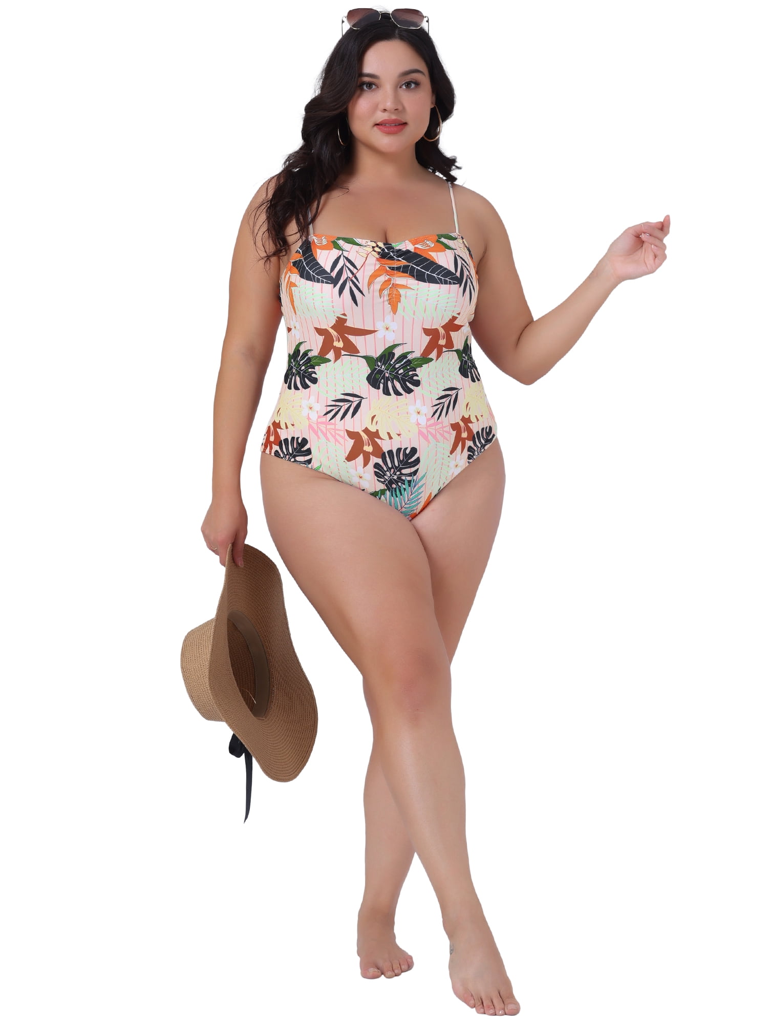 DARING DIVA Women's Plus Size One-Piece Swimsuit Swimdress Beach Wear 2X Pink