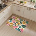 thumbnail image 2 of ODIKA 3'x5' Washable Accent Rug Pet Friendly, Non-Shedding Mat Multicolor Botanical Leaf Design Playful Floral Motif with Leafy for Bedside, Nursery Room, 2 of 7