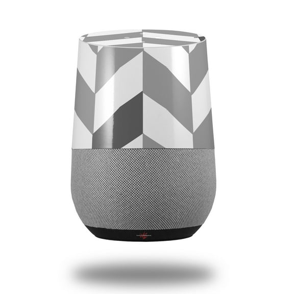 Decal Style Skin Wrap for Google Home Original - Chevrons Gray And Charcoal (GOOGLE HOME NOT INCLUDED) by WraptorSkinz