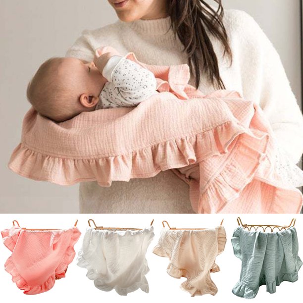 LINASHI Muslin Blanket Baby Girl Swaddle Blankets Newborn Swaddle Baby