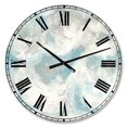 thumbnail image 1 of Designart 'Pale Blue Shade IV' Coastal wall clock, 1 of 4