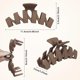 thumbnail image 2 of 5 Pack Hair Claw Clips, 4.48 Inch Vintage Matte Wavy Large Claw Clip for Thin Thick Hair, Strong Hold Non-Slip Hair Clips for Women Girls (Beige/Khaki, 2 of 5