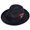 Black, variant on BadPiggies Fedora Hat for Men and Women Short Brim Roll Up Cowboy Hats with Feathers (Black)