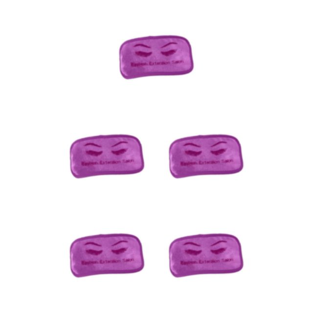 maskred Durable Extension Cils Front Pad Microfibre Support Extension Plateau Souple Violet 9 x 19cm 5Set