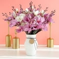 thumbnail image 4 of 5 prongs and 20 heads of gladioli artificial bouquet magnolia flower, 4 of 7