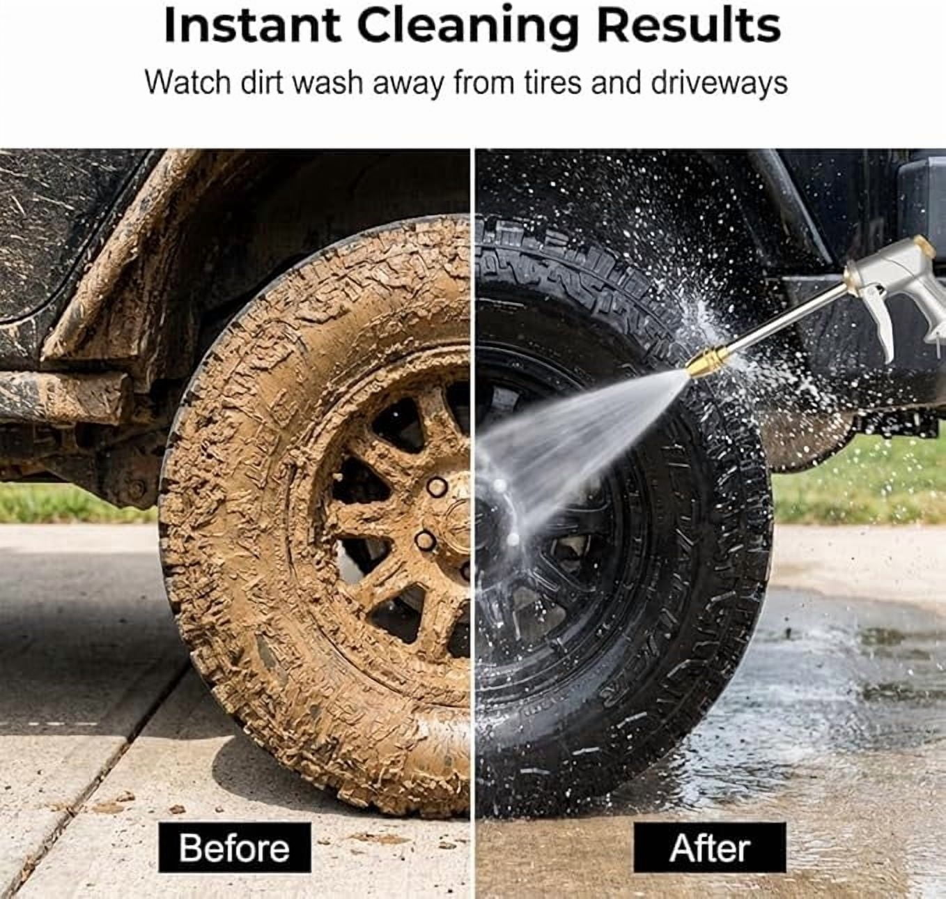 High Pressure Garden Hose Nozzle Sprayer, Multifunctional Adjustable High Pressure Car Wash Water Guns, Heavy Duty Car Wash Foam Gun, Set for Household Use