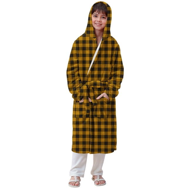 RXMEKW Peignoir à Capuche en Velours pour Filles, Pyjama à Manches Longues pour Enfants