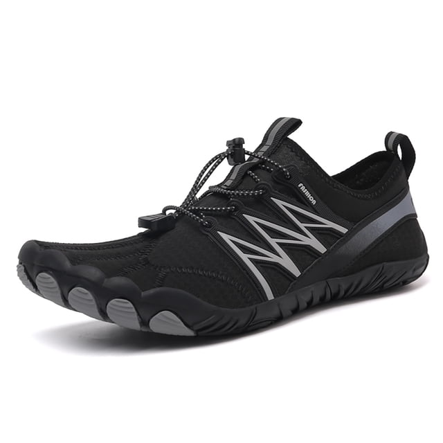 Aqua Shoes Zapatillas de buceo transpirables Zapatillas de correr para mujeres y hombres (black37)