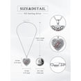 thumbnail image 4 of CACA LADY Cardinal Heart Locket Necklace that Hold 2 Photos 925 Sterling Silver Cardinal Picture Locket Pendant Jewelry Gifts(Locket only), 4 of 5