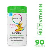 Angle View: 6 Pack Rainbow Light Kids One MultiStars Multivitamin Fruit Punch 90 Chewable ea
