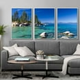 thumbnail image 3 of IDEA4WALL 3 Piece Framed Canvas Wall Art for Living Room, Bedroom Lake Tahoe Canvas Prints for Modern Home Decoration Ready to Hang, 3 of 4