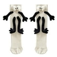 thumbnail image 5 of NIBOLOG 1 Pair Holding Hands Socks with 3D Doll Super Soft Sweat Absorption Breathable Funny Couple Magnetic Mid-tube Socks, 5 of 8