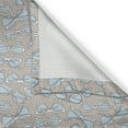 thumbnail image 6 of Ambesonne Retro Valance & Curtain, Vintage Hipster Glasses, 55"x45", Pale Blue Tan White, 6 of 6
