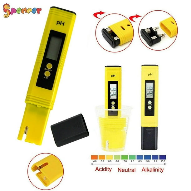 Spencer Digital Electric PH Meter LCD Water Tester Pocket Hydroponics Aquarium Water Test Pen with 0.00-14.00pH Measure for Home and Laboratory - Walmart.com