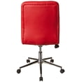 thumbnail image 3 of Boss Office Modern Faux Leather Tufted Ergonomic Office Swivel Chair in Red, 3 of 5