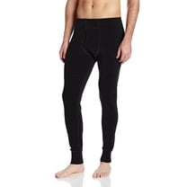 100% Merino Wool Bottoms Men's Midweight Base Layer Pants - Long Johns - Thermal Underwear - Hiking Men's Base Layer - Black - Medium