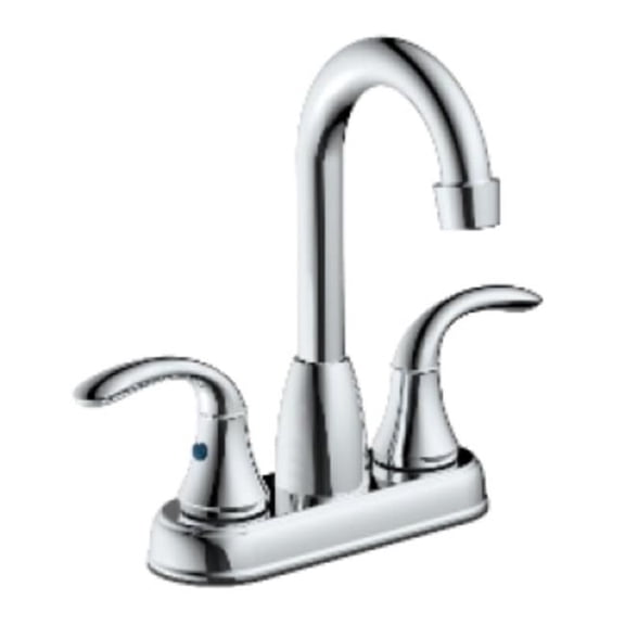 Plumb Tech® 2 Lever Handle Gooseneck Bar Faucet Chrome 1.8 GPM